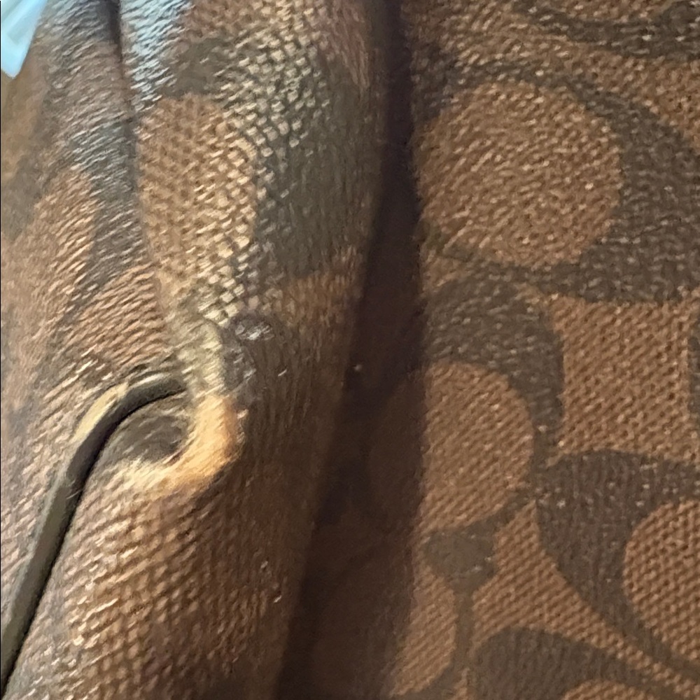 Coach Dark Brown Signature Tote with Black Handles - Picture 15 of 15